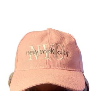 NYC New York City Embroidered Pink Baseball Cap